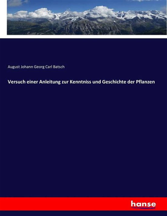 Cover for Batsch · Versuch einer Anleitung zur Kenn (Book) (2016)