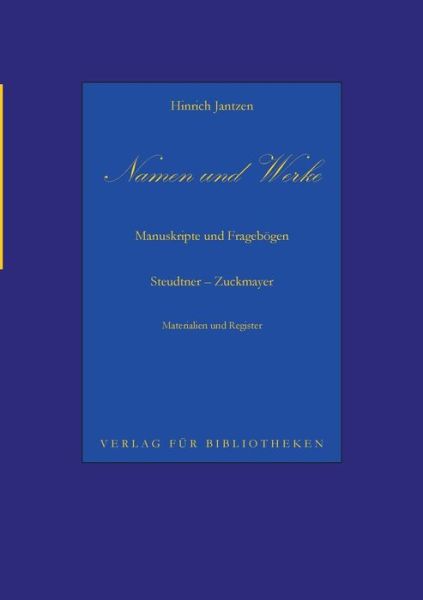 Cover for Jantzen · Namen und Werke (Book) (2018)