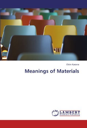 Cover for Elvin Karana · Meanings of Materials (Paperback Book) (2012)