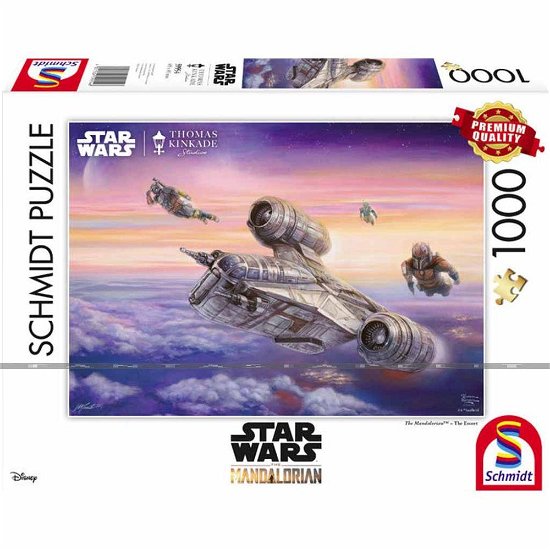 Cover for Schmidt  Thomas Kinkade Disney Star Wars The Mandalorian  The Escort 1000pc Puzzle (Puslespil)