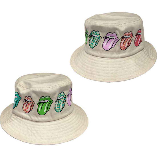 The Rolling Stones Unisex Bucket Hat: Multi-Tongue Pattern (Small / Medium) - The Rolling Stones - Produtos -  - 5056561076546 - 