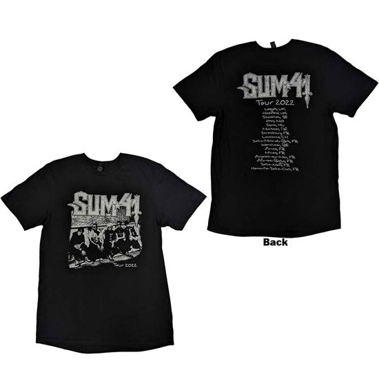 Sum 41 Unisex T-Shirt: Band Photo European Tour 2022 (Back Print & Ex-Tour) - Sum 41 - Merchandise -  - 5056737226546 - 