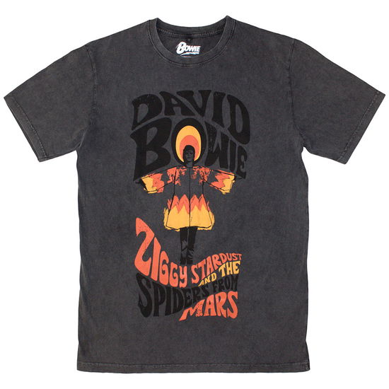 Cover for David Bowie · David Bowie Unisex Stone Wash T-Shirt: Ziggy Stardust (T-shirt) [size S] (2024)