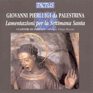 Cover for Palestrina / Bressan / I Cantori Di Lorenzo · Lamentations for Holy Week (CD) (2000)