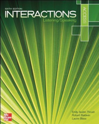 Cover for Pamela Hartmann · Interactions Access Listening &amp; Speaking 6e Text (Paperback Book) (2013)