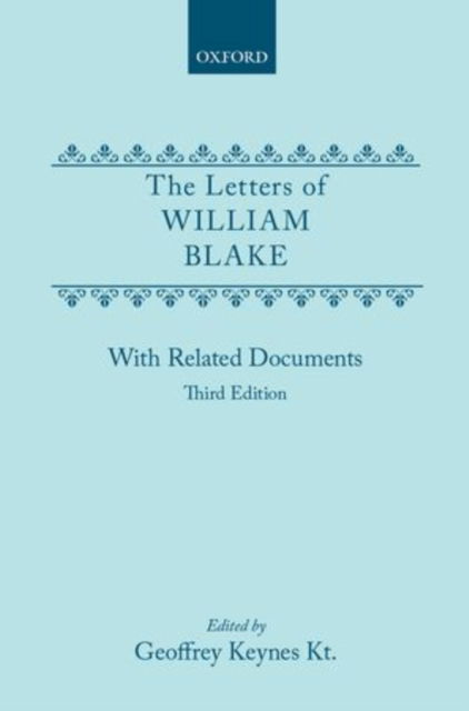 Cover for William Blake · The letters of William Blake: With related documents (Hardcover Book) [3 Revised edition] (1980)