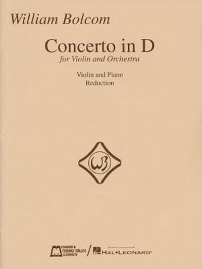 Cover for William Bolcom · Concerto in D for Violin and Orchestra (Paperback Book) (1999)