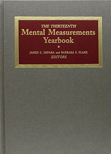 Cover for Buros Center · The Thirteenth Mental Measurements Yearbook (Buros Mental Measurements Yearbook) (V. 13) (Hardcover Book) [13th edition] (1998)