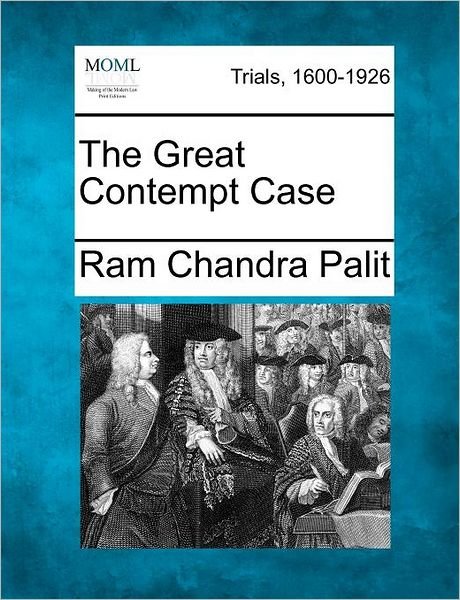 Cover for Ram Chandra Palit · The Great Contempt Case (Pocketbok) (2012)