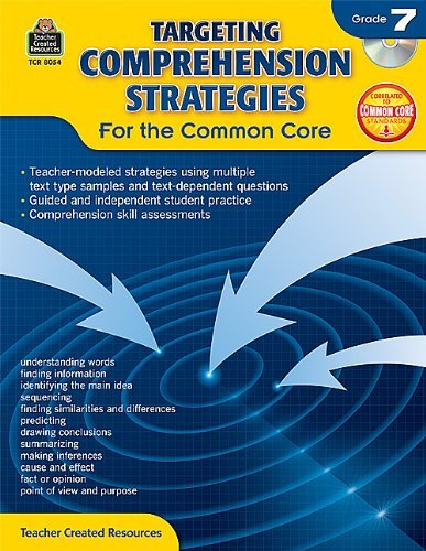 Cover for Teacher Created Resources Staff · Targeting Comprehension Strategies for the Common Core Grd 7 (Paperback Bog) [Csm Pap/cd edition] (2014)