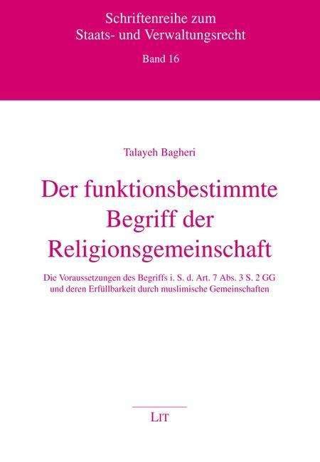 Cover for Bagheri · Der funktionsbestimmte Begriff (Bok)