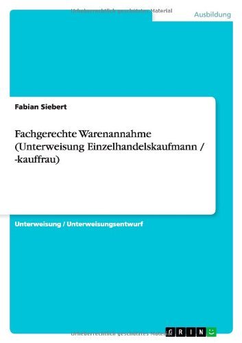 Cover for Siebert · Fachgerechte Warenannahme (Unte (Book) [German edition] (2013)