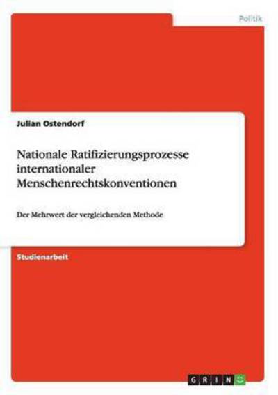 Cover for Ostendorf · Nationale Ratifizierungsproze (Book) (2015)