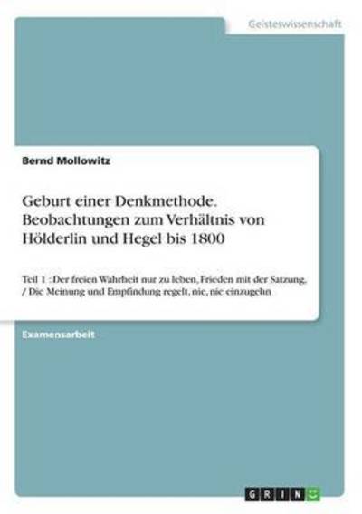 Cover for Mollowitz · Geburt einer Denkmethode. Beo (Book) (2016)