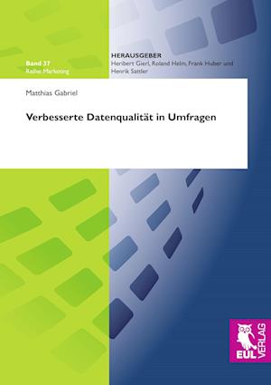 Cover for Matthias Gabriel · Verbesserte Datenqualität in Umfragen (Paperback Book) (2008)