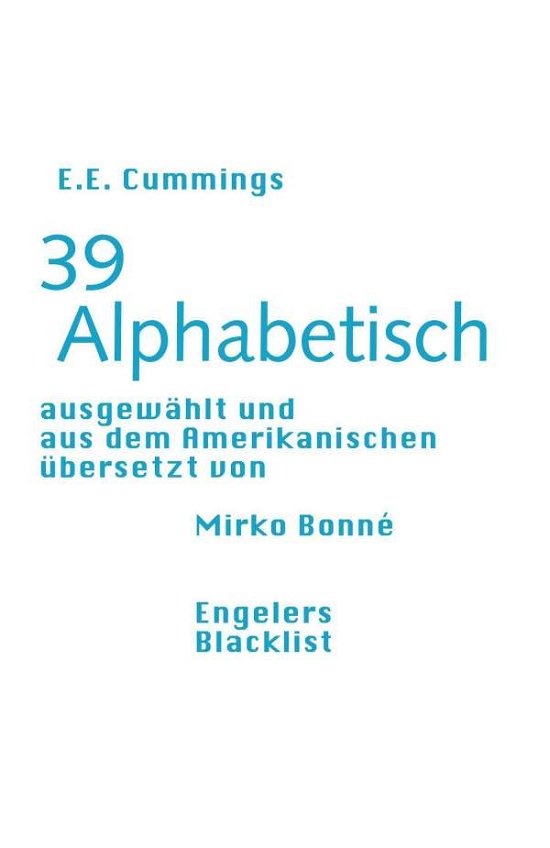 Cover for Cummings · 39 Alphabetisch (Bok)