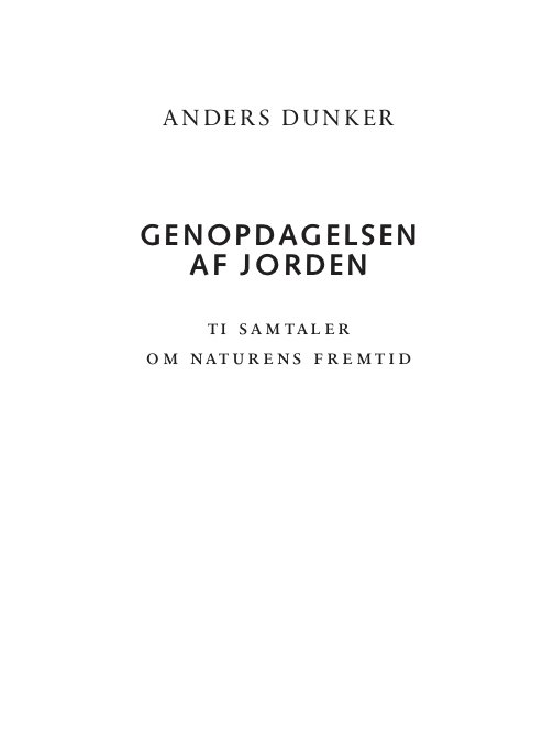 Cover for Anders Dunker · Genopdagelsen af Jorden (Heftet bok) [1. utgave] (2020)