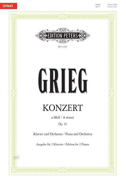 Cover for Edvard Grieg · Piano Concerto a Minor Op 16 Urtext (Paperback Bog) (2018)