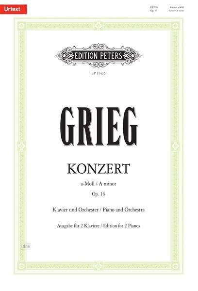 Cover for Edvard Grieg · Piano Concerto a Minor Op 16 Urtext (Pocketbok) (2018)