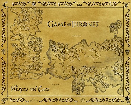 Cover for Game Of Thrones: Pyramid · Antique Map (Poster Mini 40x50 Cm) (MERCH)