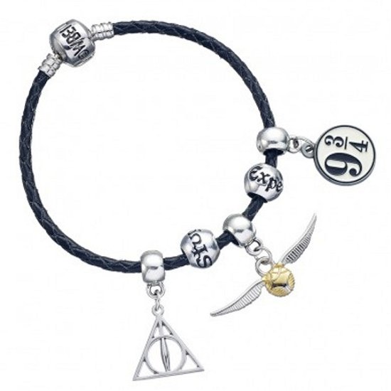 Harry Potter Leder-Armband Anhänger Set Heiligtüme - Harry Potter - Fanituote - CARAT SHOP - 5055583409547 - perjantai 2. joulukuuta 2022