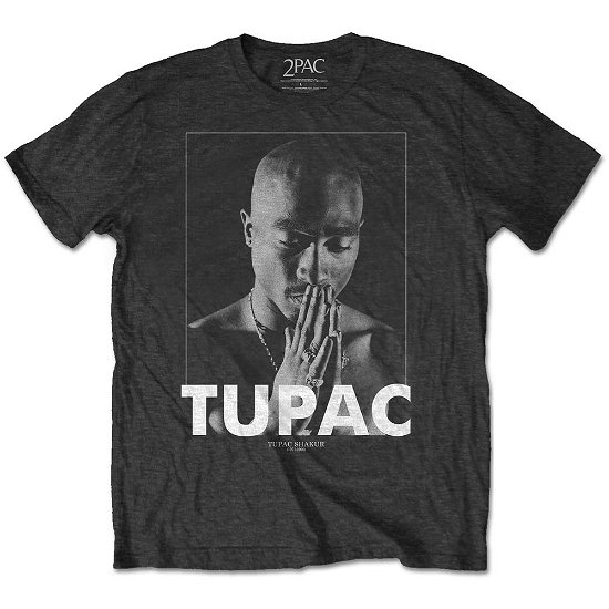 Tupac Unisex T-Shirt: Praying - Tupac - Gadżety - Bravado - 5055979918547 - 