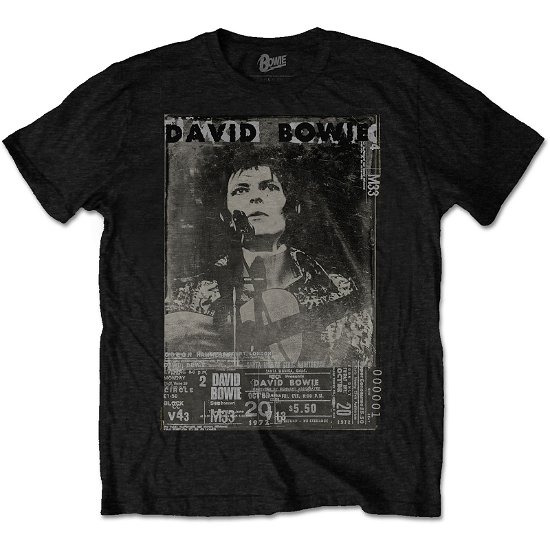 David Bowie Unisex T-Shirt: Ziggy - David Bowie - Produtos - Bravado - 5055979989547 - 