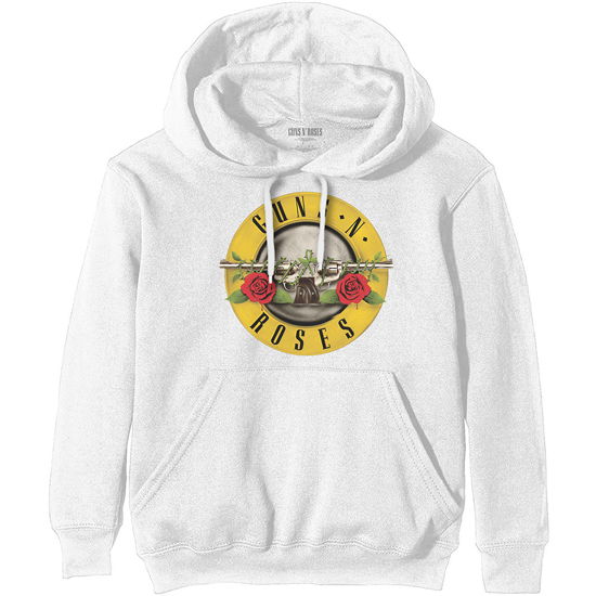 Cover for Guns N Roses · Guns N' Roses Unisex Pullover Hoodie: Classic Logo (Hoodie) [size M] [White - Unisex edition]