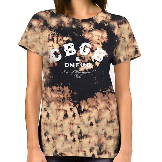 Cover for Cbgb · CBGB Unisex T-Shirt: Classic Logo (Wash Collection) (T-shirt) [size XL] [Brown, Black - Unisex edition]