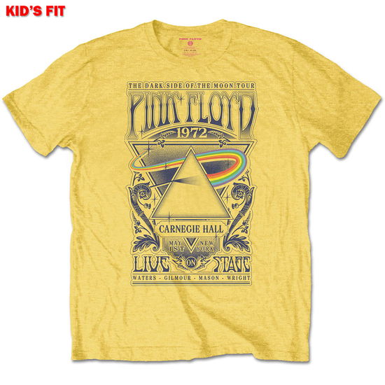 Cover for Pink Floyd · Pink Floyd Kids T-Shirt: Carnegie Hall Poster (5-6 Years) (T-shirt) [size 5-6yrs] [Yellow - Kids edition]