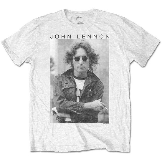 Cover for John Lennon · John Lennon Unisex T-Shirt: Windswept (T-shirt) [size XL] [White - Unisex edition]