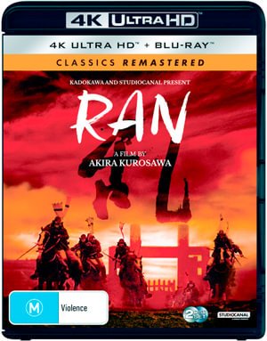 Ran (Classics Remastered) (4k / Blu-ray) - Akira Kurosawa - Films - UNIVERSAL SONY PICTURES P/L - 9317731157547 - 25 août 2021