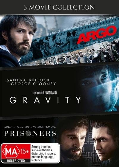 Cover for 3 movie collection · Argo / Gravity / Prisoners (DVD)