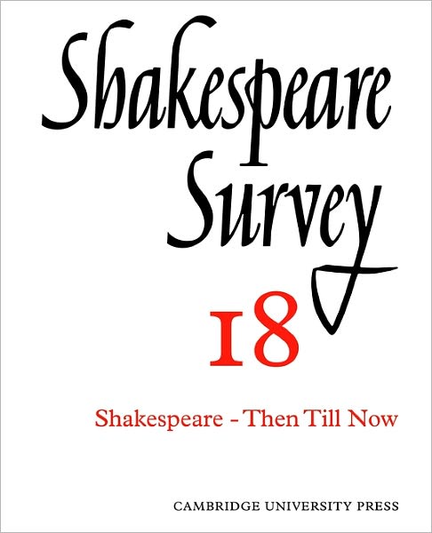 Cover for Allardyce Nicoll · Shakespeare Survey - Shakespeare Survey (Taschenbuch) (2002)