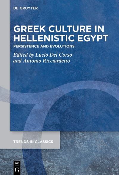 Cover for Lucio Del Corso · Greek Culture in Hellenistic Egypt (Book) (2024)