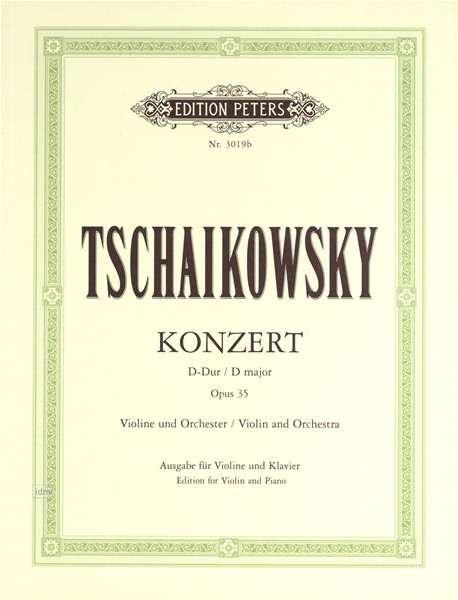 Concerto in D Op.35 - Tschaikowsky - Libros - Edition Peters - 9790014013547 - 12 de abril de 2001