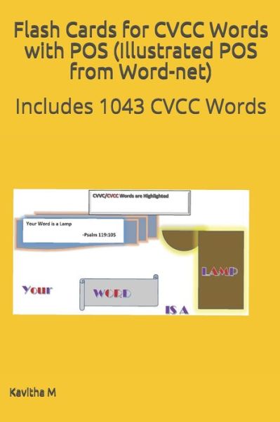 Cover for Kavitha M · Flash Cards for CVCC Words with POS (Illustrated POS from Word-net) (Paperback Book) (2020)