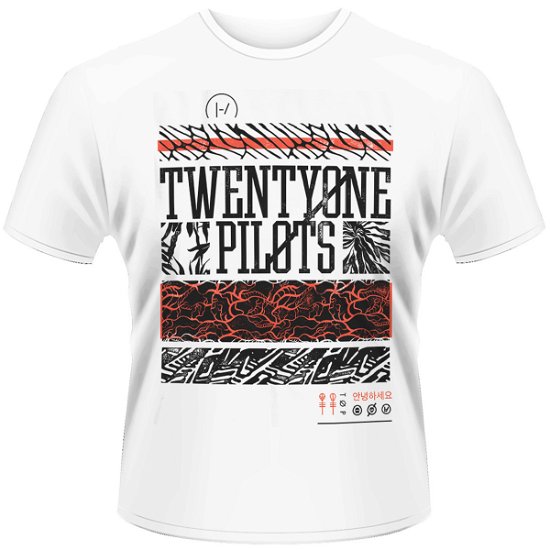 Cover for Twenty One Pilots · Athletic Stack (T-shirt) [size L] [White edition] (2015)