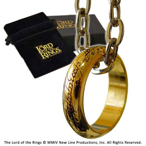 Herr der Ringe Ring Der Eine Ring (vergoldet) - Herr der Ringe - Marchandise - The Noble Collection - 0812370013548 - 13 mai 2015