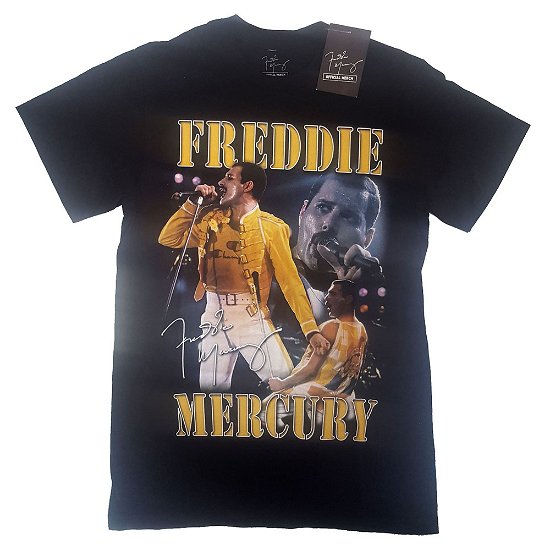 Freddie Mercury Unisex T-Shirt: Live Homage - Freddie Mercury - Fanituote -  - 5054612017548 - 