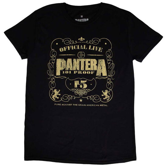 Pantera Unisex T-Shirt: 101 Proof (Black) - Pantera - Merchandise - ROFF - 5055295367548 - January 16, 2015