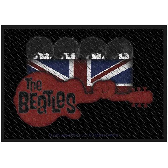 The Beatles Standard Woven Patch: Union Jack Guitar - The Beatles - Merchandise -  - 5056365700548 - 