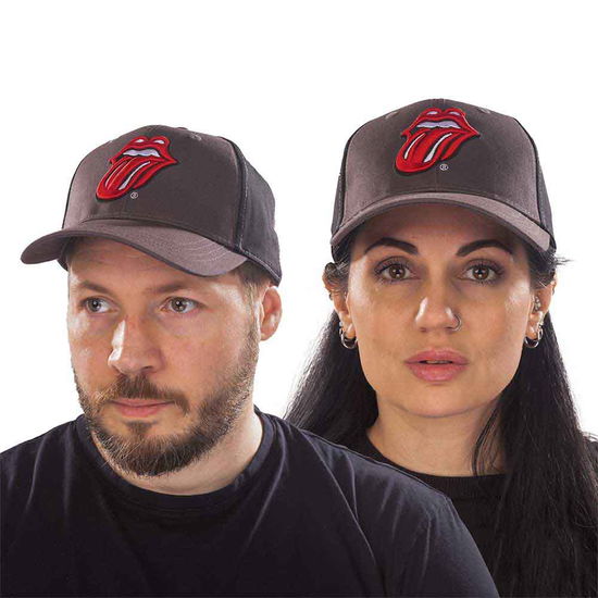 Cover for The Rolling Stones · The Rolling Stones Unisex Baseball Cap: Classic Tongue (2 Tone) (CLOTHES) [Grey, Black - Unisex edition]