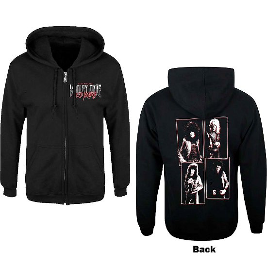 Cover for Mötley Crüe · Motley Crue Unisex Zipped Hoodie: 40 Years (Back Print) (Hoodie) [size S] [Black - Unisex edition]