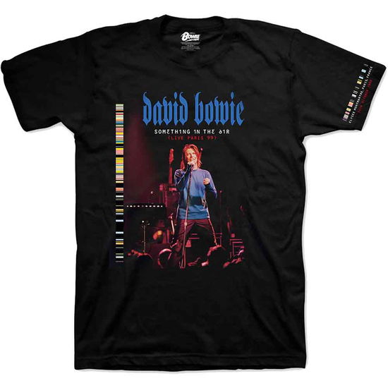 David Bowie Unisex T-Shirt: Live In Paris (Sleeve Print) - David Bowie - Merchandise -  - 5056368697548 - September 22, 2021