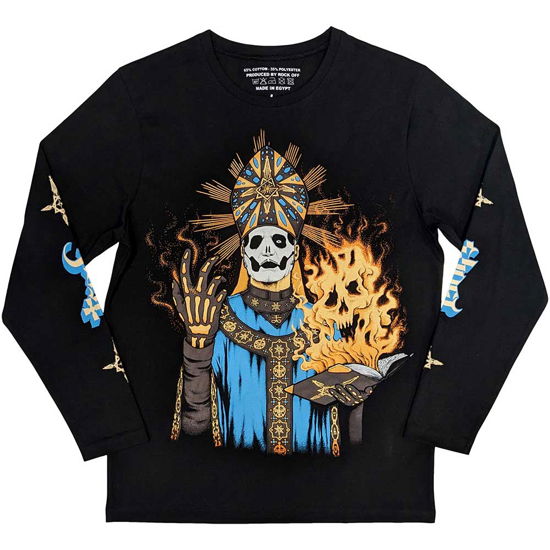 Cover for Ghost · Ghost Unisex Long Sleeve T-Shirt: The Burning (Sleeve Print) (Kläder) [size S]
