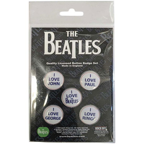 The Beatles Button Badge Pack: I Love The Beatles - The Beatles - Merchandise -  - 5056737222548 - 