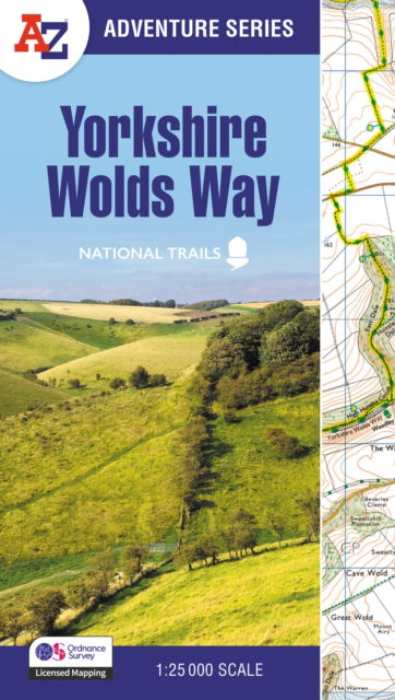 Cover for A-Z Maps · Yorkshire Wolds Way: With Ordnance Survey Mapping - A -Z Adventure Series (Paperback Book) [2 Revised edition] (2026)
