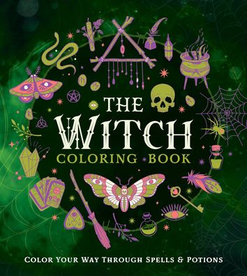 Cover for Editors of Chartwell Books · The Witch Coloring Book: Color Your Way Through Spells and Potions - Creative Coloring (Paperback Book) (2022)