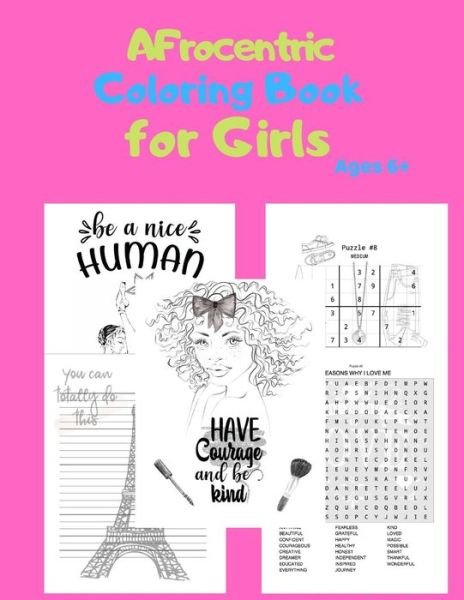 Cover for T2 Activity Book Publication Co · Afrocentric Coloring Book for Girls Ages 6+ (Paperback Bog) (2019)